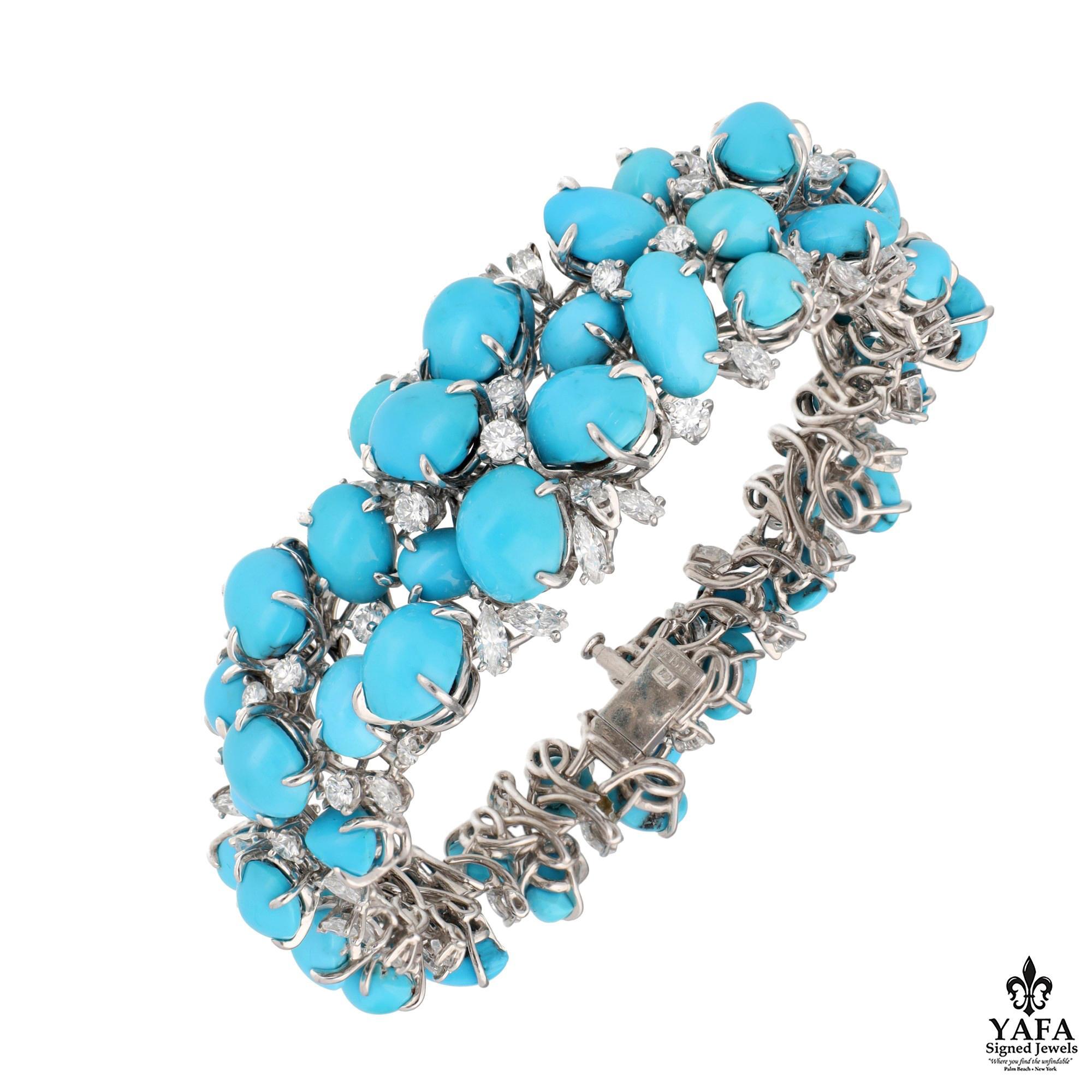 Bracciale e fermagli per orecchie in turchese MEISTER In condizioni ottime in vendita a New York, NY
