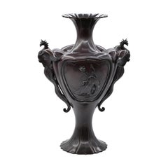 Meji Bronze Amphora, Japan, 1868-1912