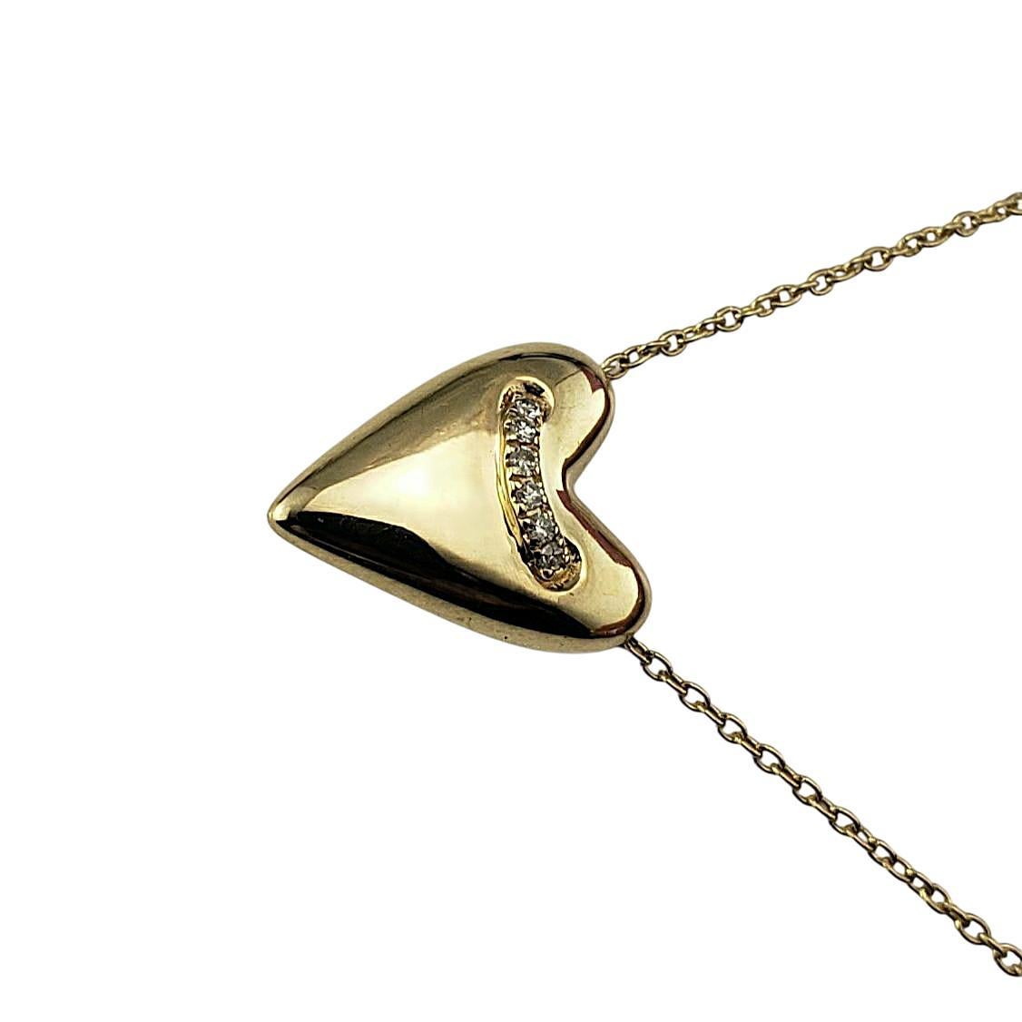 Taglio brillante Mejuri - Collana con ciondolo a cuore in oro giallo 14 carati e diamanti #21976 in vendita