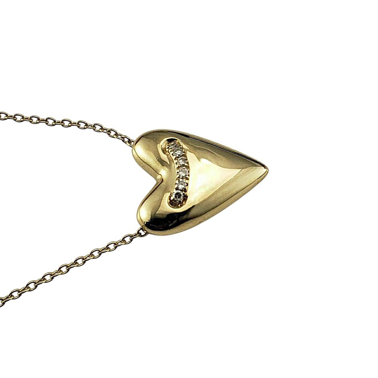 Mejuri - Collana con ciondolo a cuore in oro giallo 14 carati e diamanti #21976 In condizioni buone in vendita a Washington Depot, CT