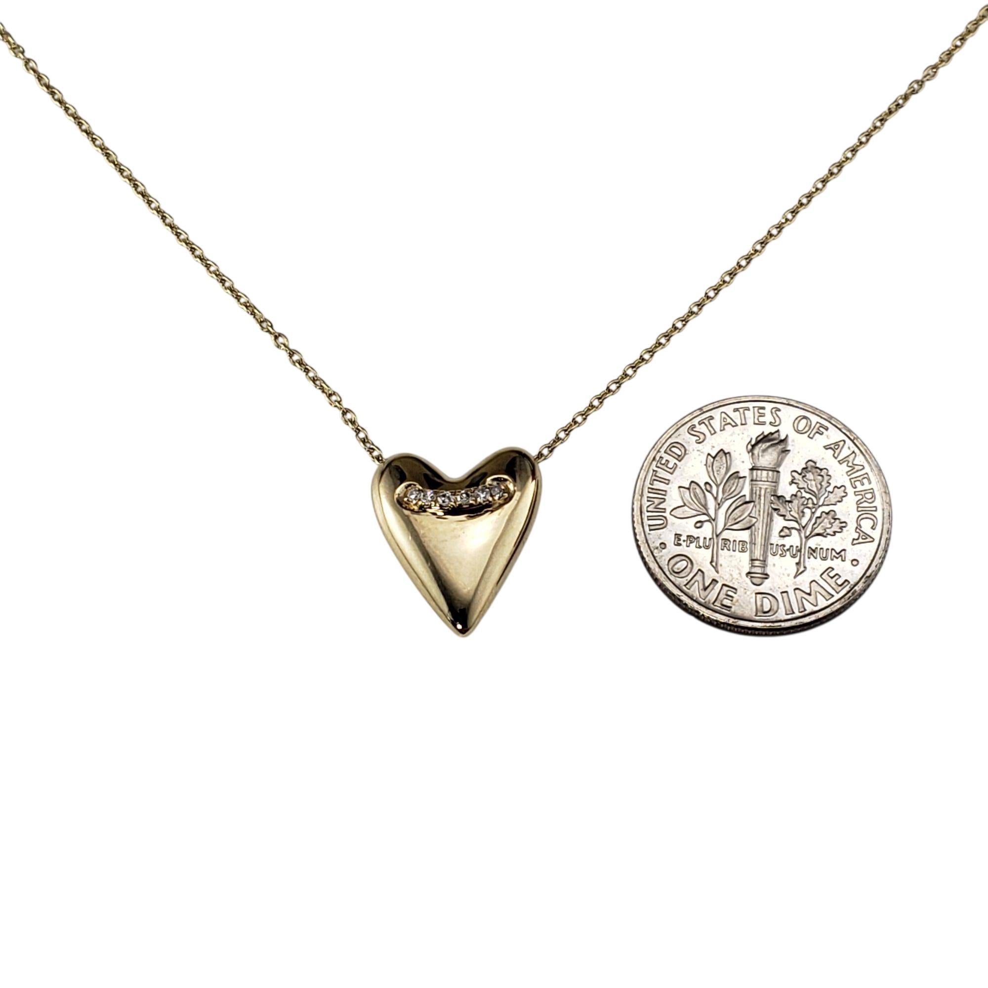 Mejuri - Collana con ciondolo a cuore in oro giallo 14 carati e diamanti #21976 in vendita 1