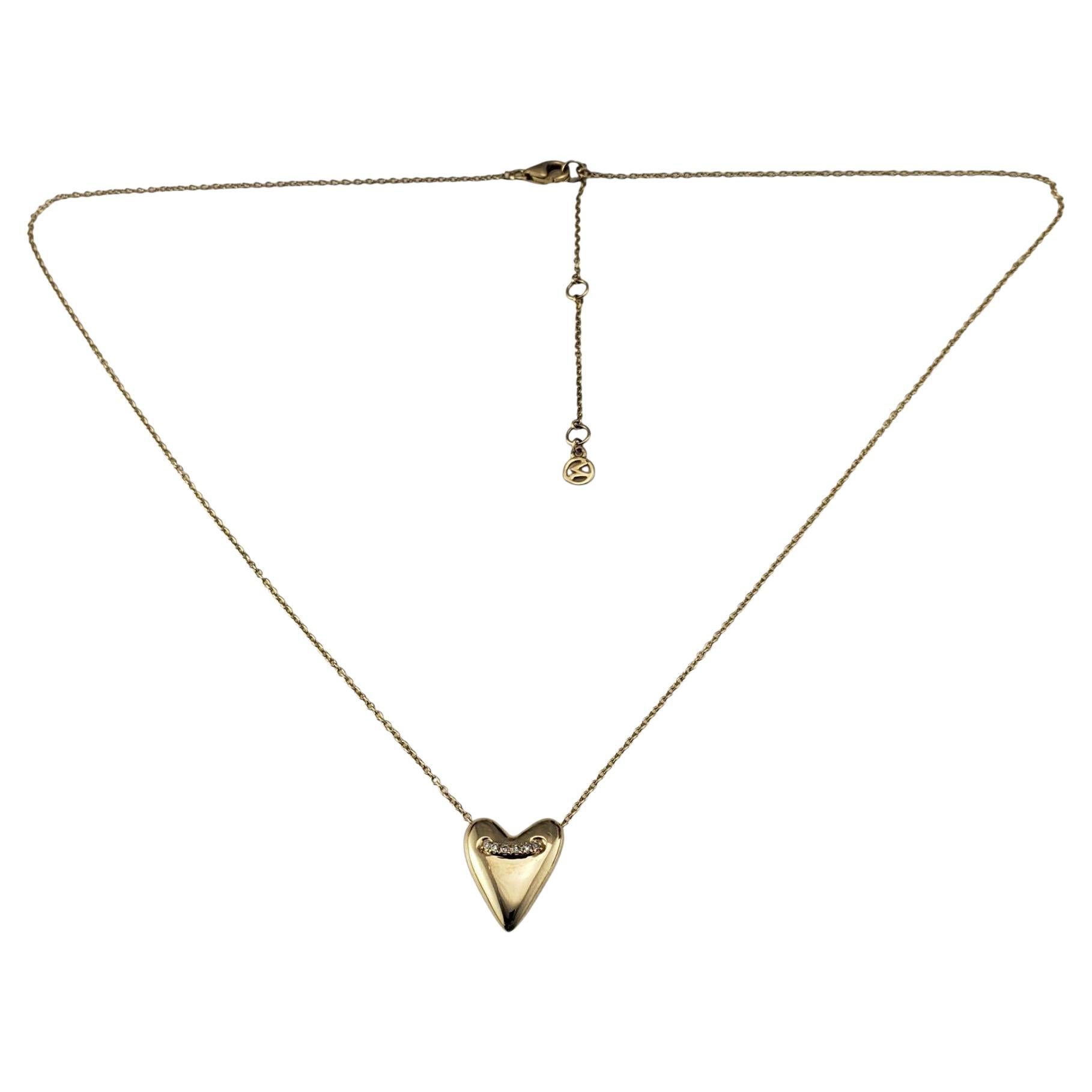 Mejuri - Collana con ciondolo a cuore in oro giallo 14 carati e diamanti #21976 in vendita