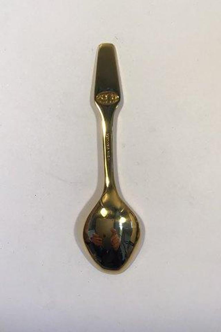 Meka sterling silver gilt christmas teaspoon 1979. 

Measures 11 cm / 4 21/64 in.