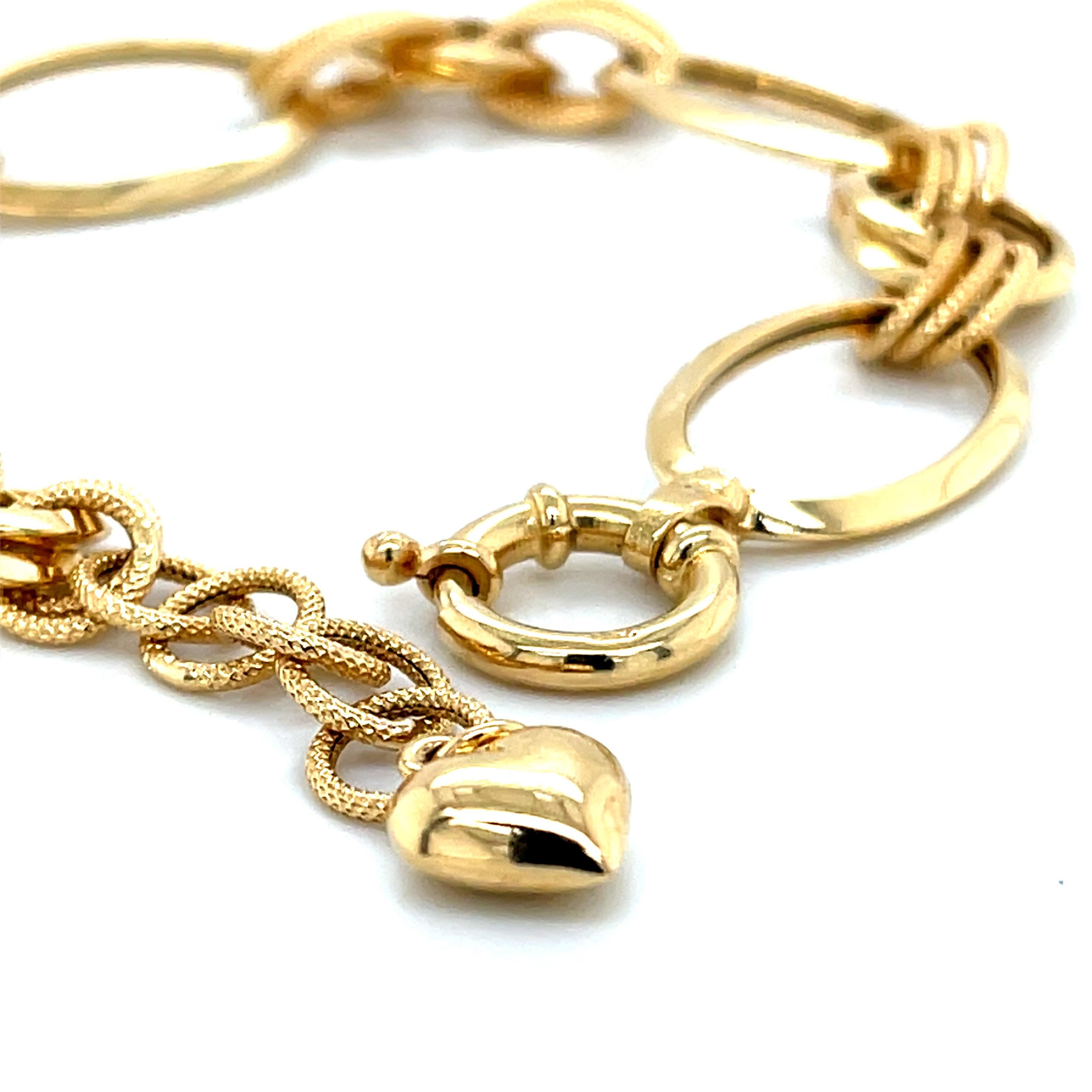 Mel 18K Gold Dual-Chain Link Bracelet In New Condition For Sale In Ridgefield, CT
