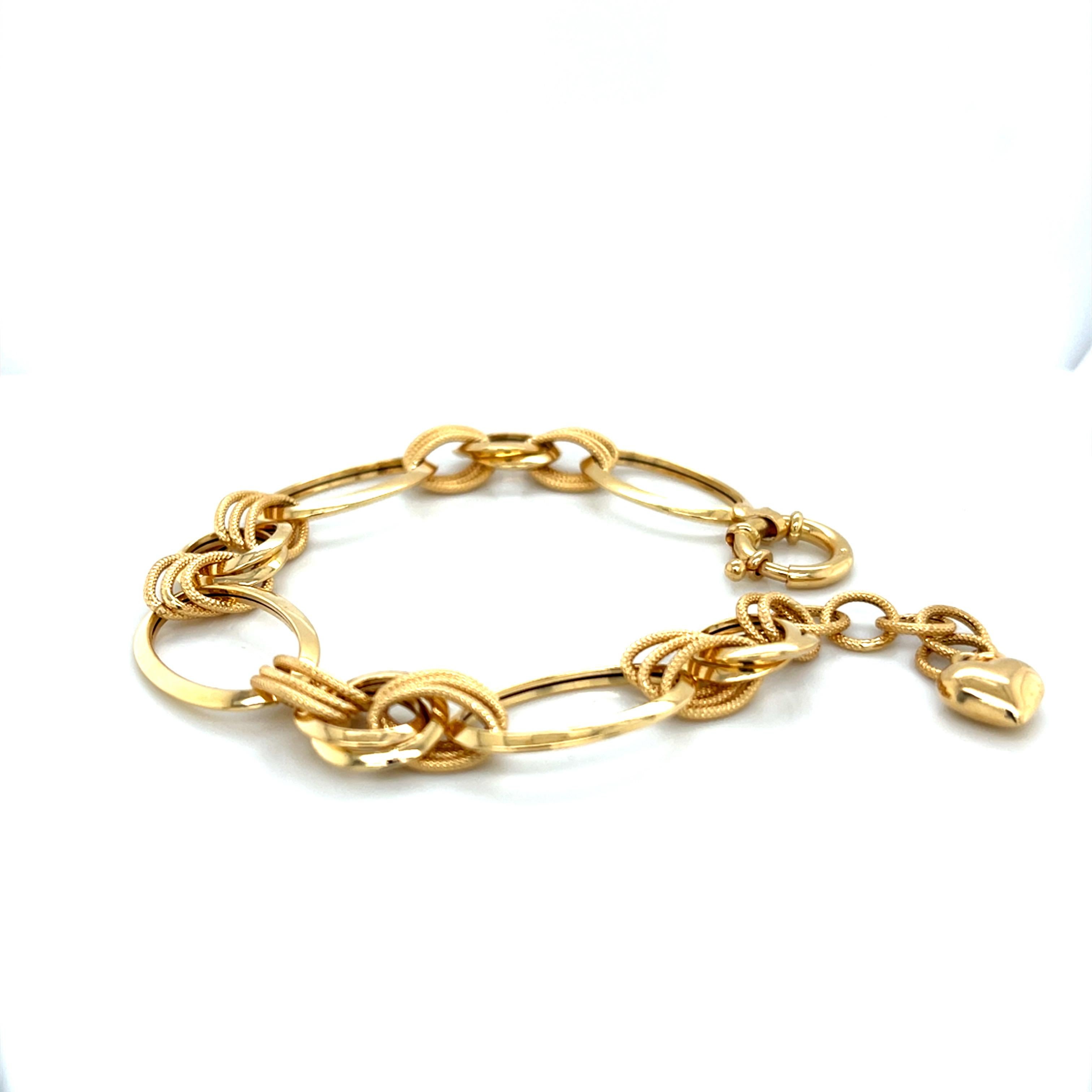 Women's or Men's Mel 18K Gold Dual-Chain Link Bracelet For Sale