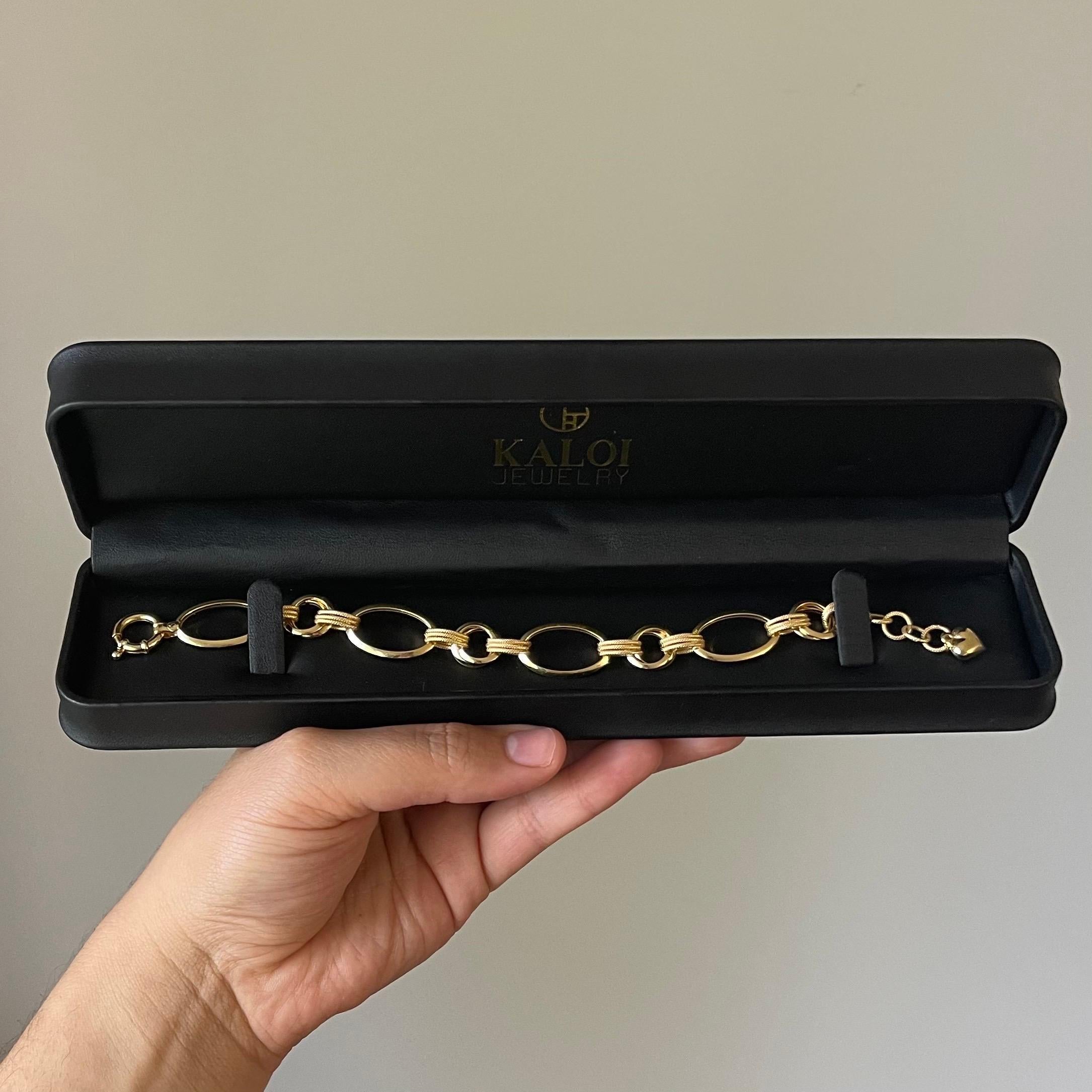 Mel 18K Gold Dual-Chain Link Bracelet For Sale 2