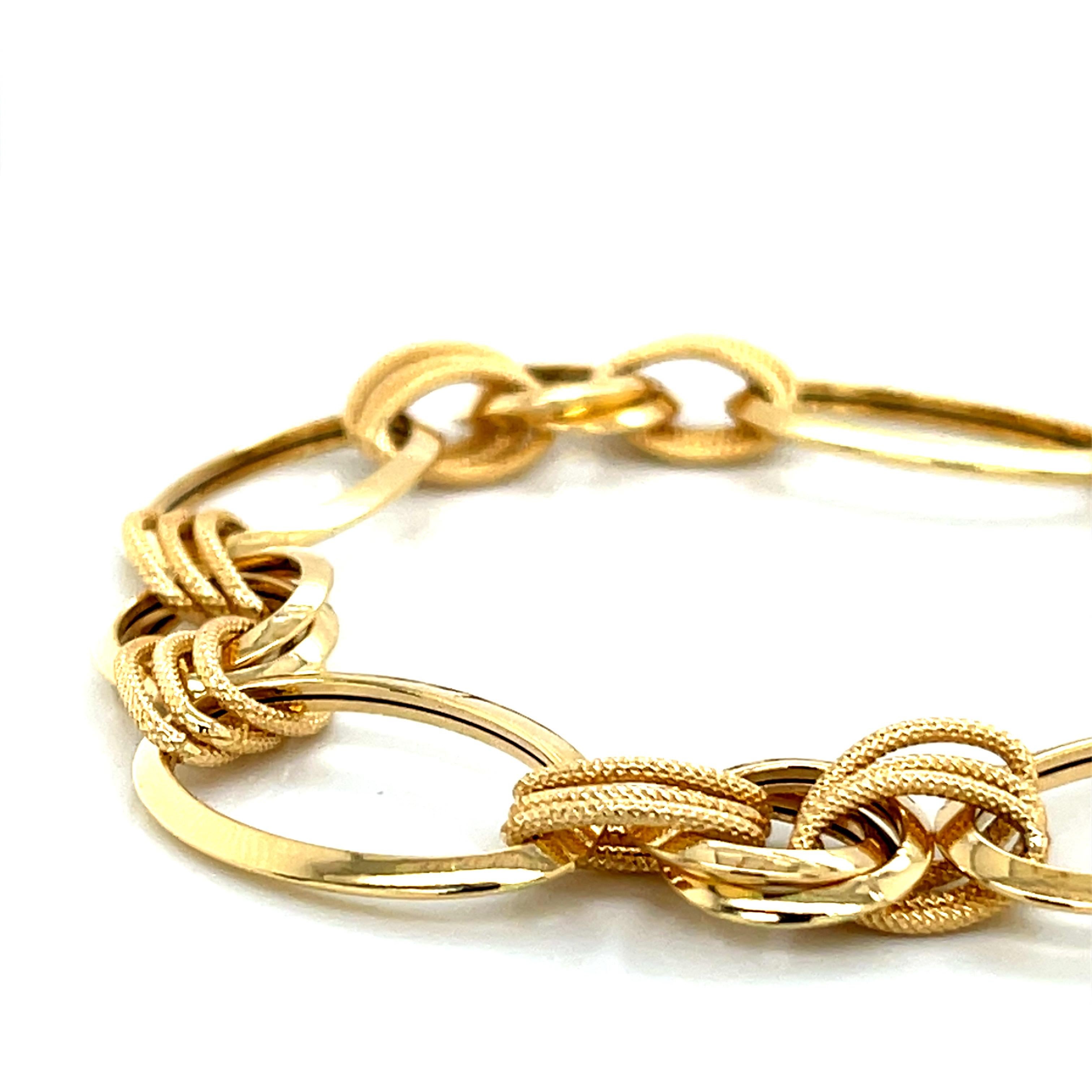 Mel 18K Gold Dual-Chain Link Bracelet For Sale 3