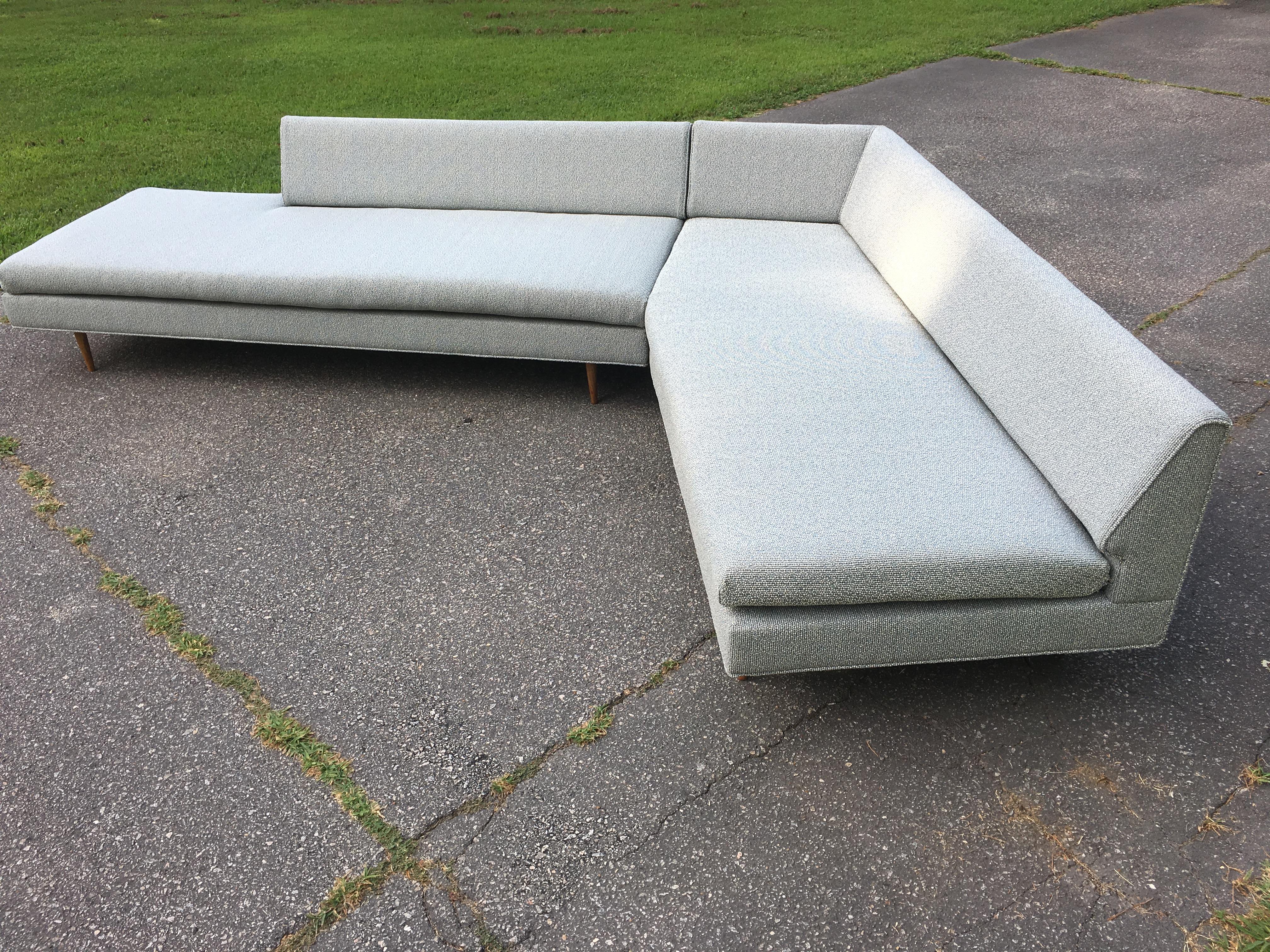 Mid-Century Modern Mel Abitz for Galloway Furniture angled Sectional Sofa