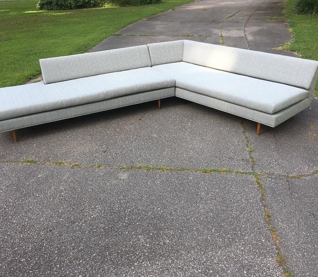 Mid-20th Century Mel Abitz for Galloway Furniture angled Sectional Sofa