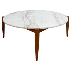 Mel Abitz for Galloway's Marble and Walnut Coffee Table