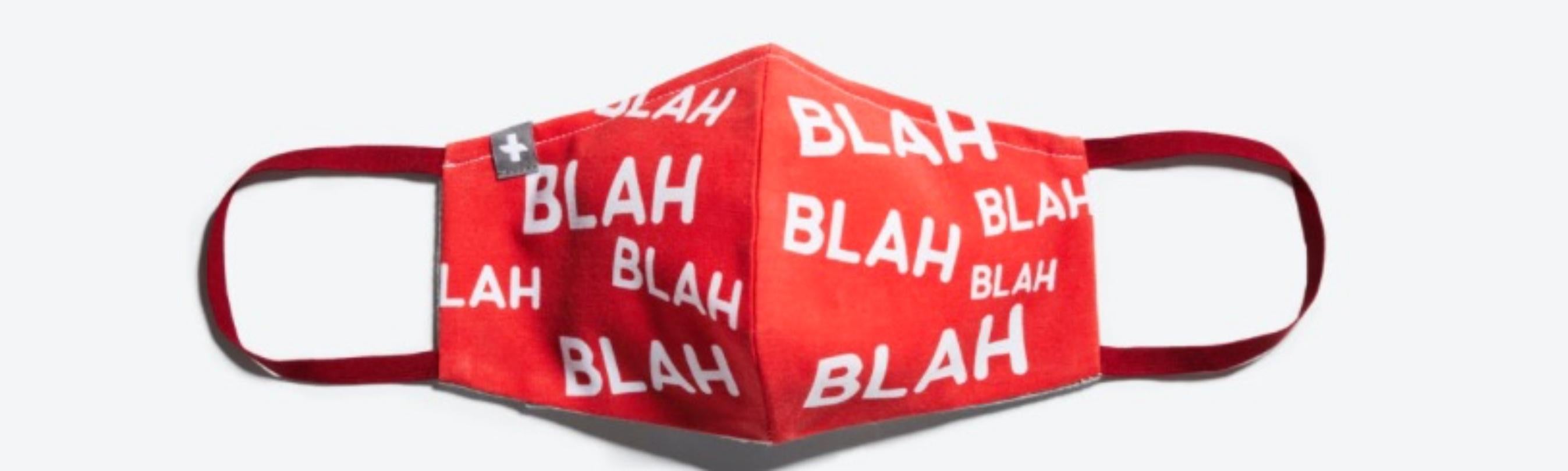 Blah, Blah (édition limitée avec le texte le plus célèbre de Bochner - Mixed Media Art de Mel Bochner