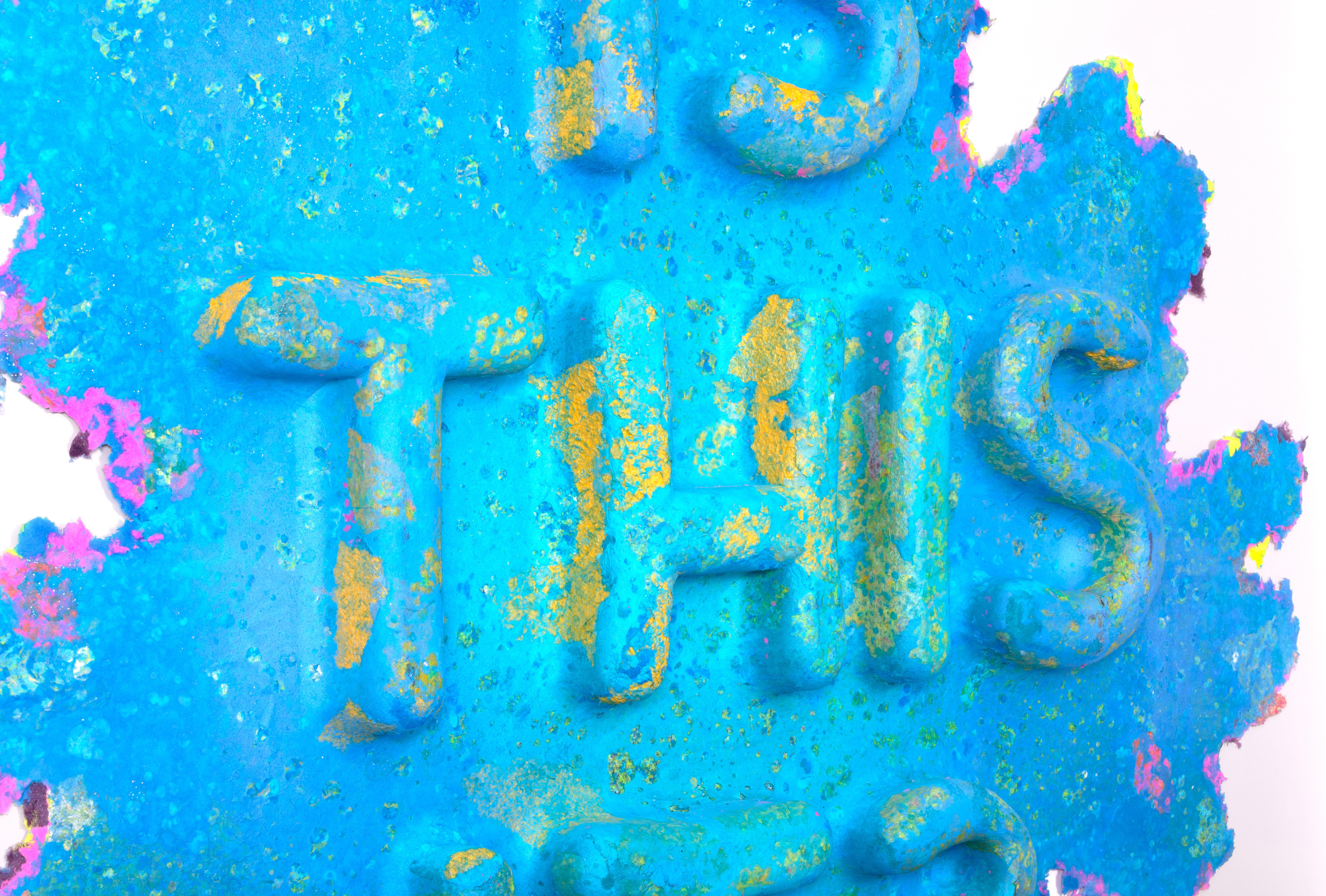 Mel Bochner 'Is This It?' Cast and Pigmented Paper, 2023 3