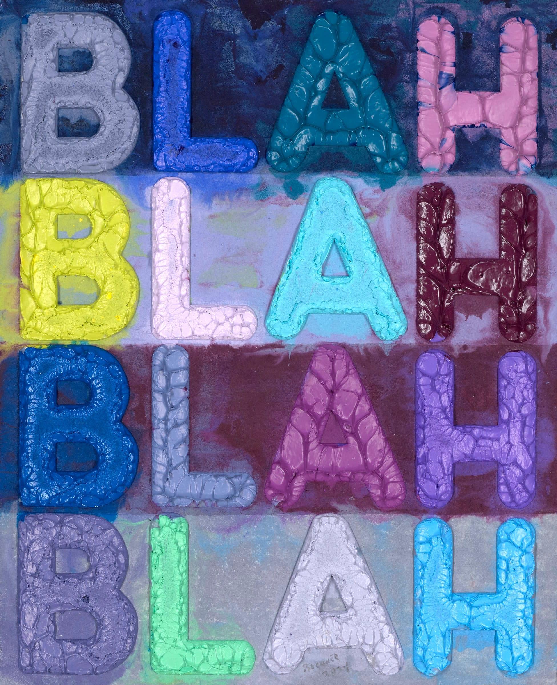 BLAH - Painting by Mel Bochner