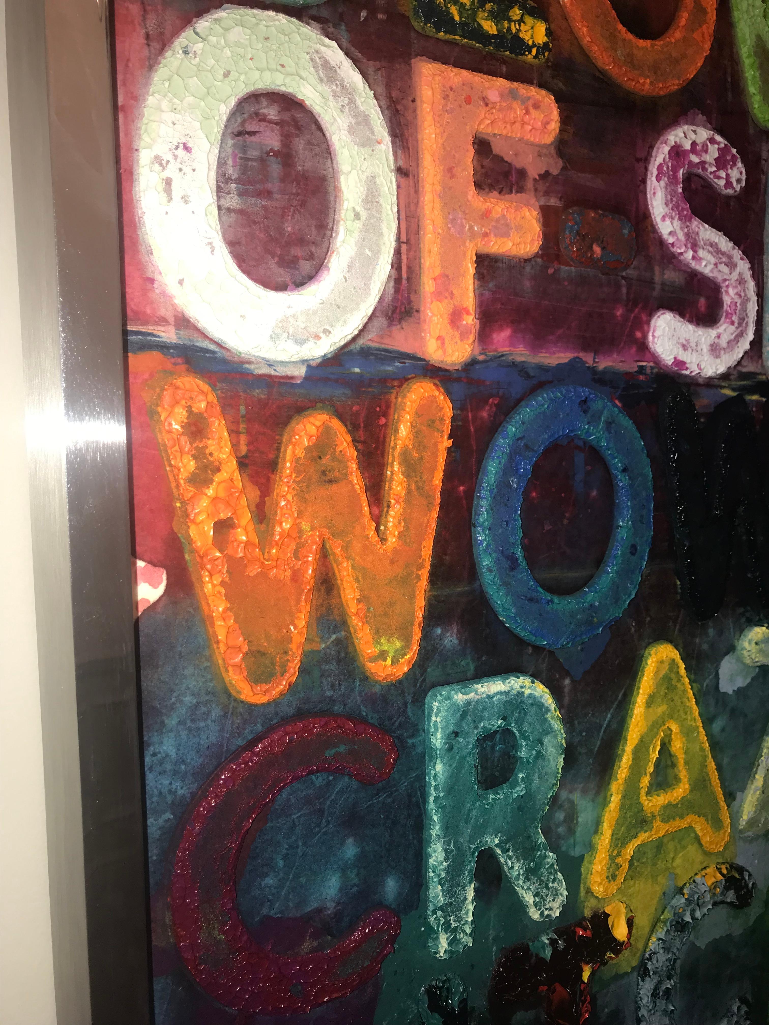 Mel Bochner
Amazing, 2018
Monoprint with engraving and embossment on Twinrocker handmade paper
160 x 119.4 cm (63 x 47 inches)
framed: 162 x 122 x 6 cm 