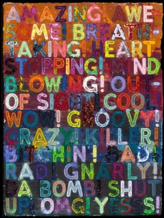 "Amazing" by text-based American conceptual artist Mel Bochner