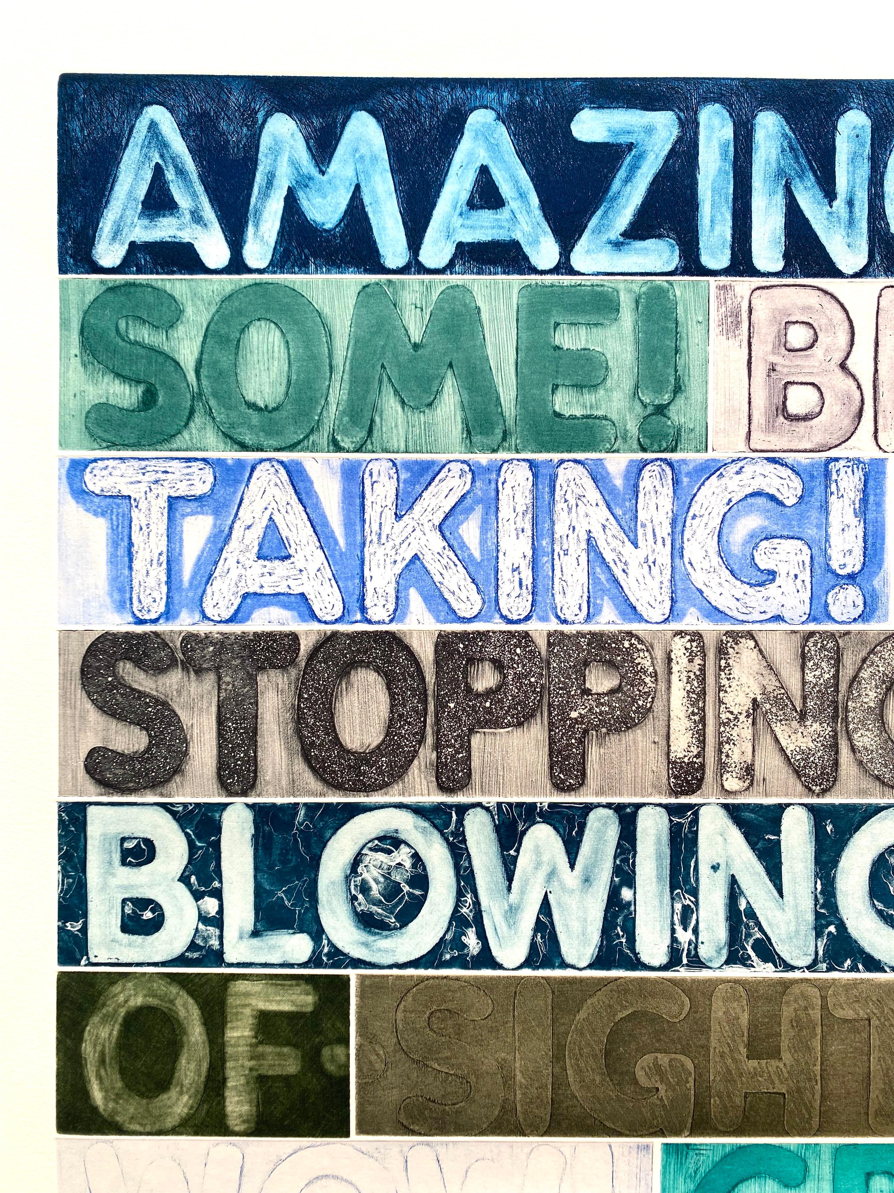 Amazing - Contemporary Print by Mel Bochner
