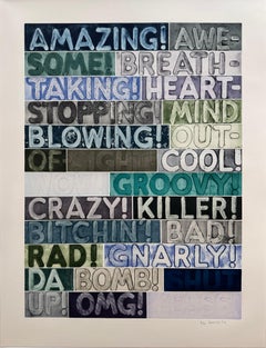 Amazing - Mint condition screenprint by Mel Bochner