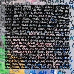 Blah, Blah, Blah + Background Noise, Print, Screenprint, Text Art by Mel Bochner