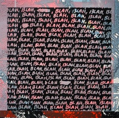 Blah, Blah, Blah + Background Noise -- Screenprint, Text Art by Mel Bochner
