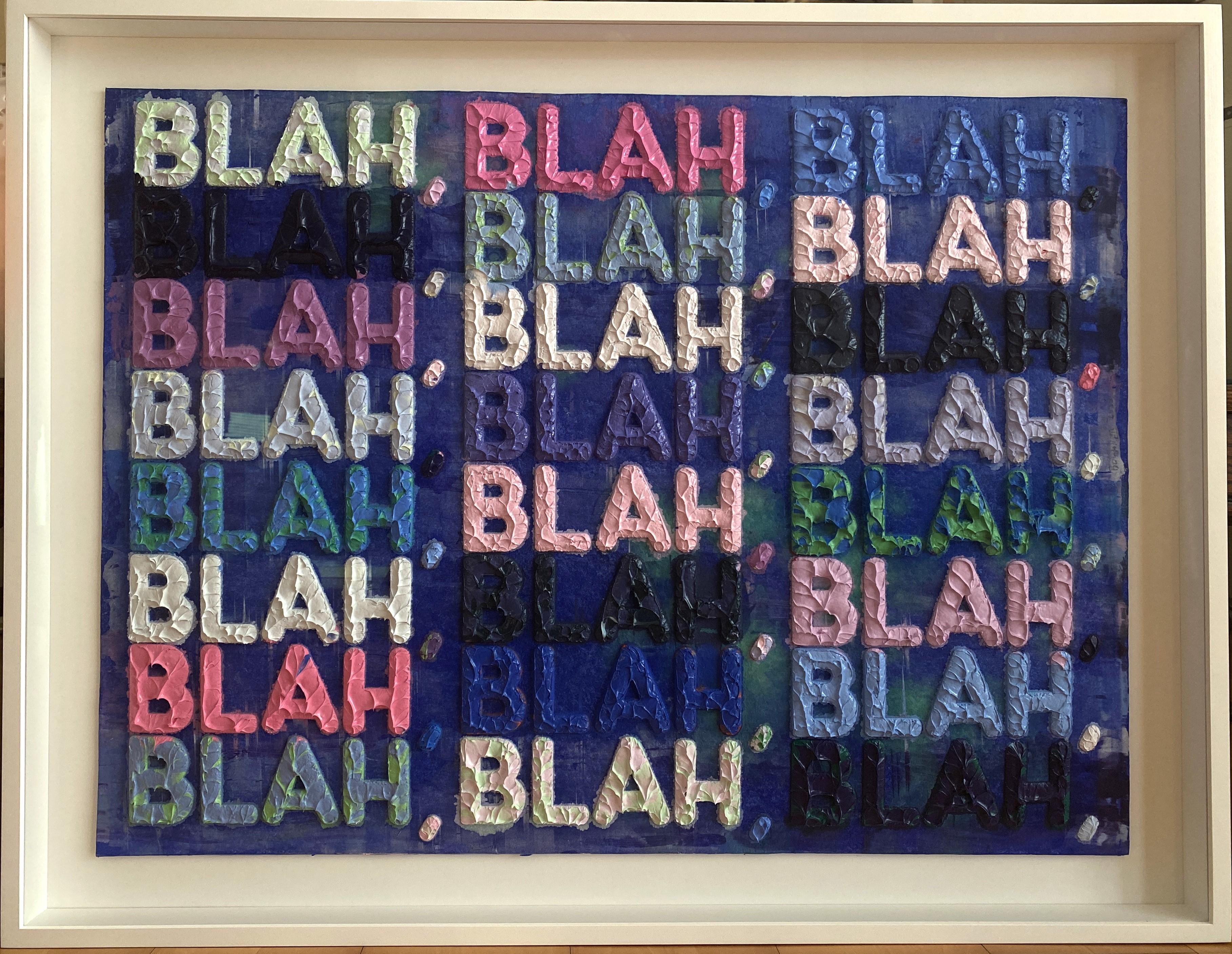 Mel Bochner Abstract Print - Blah, Blah, Blah