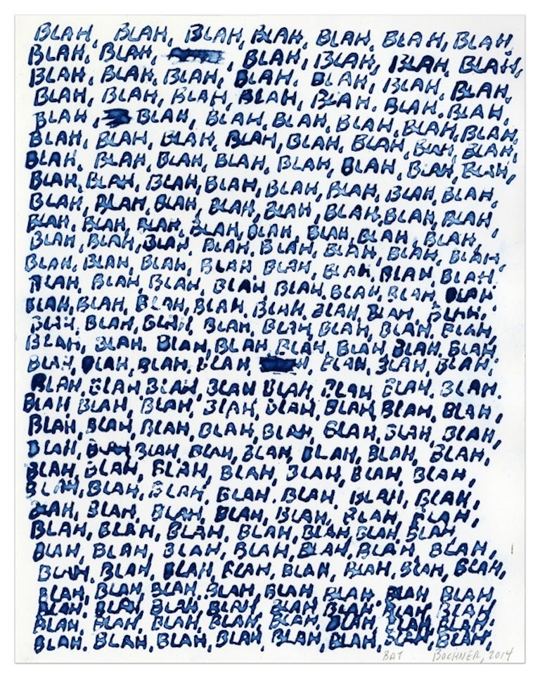Mel Bochner Abstract Print - BLAH, BLAH, BLAH