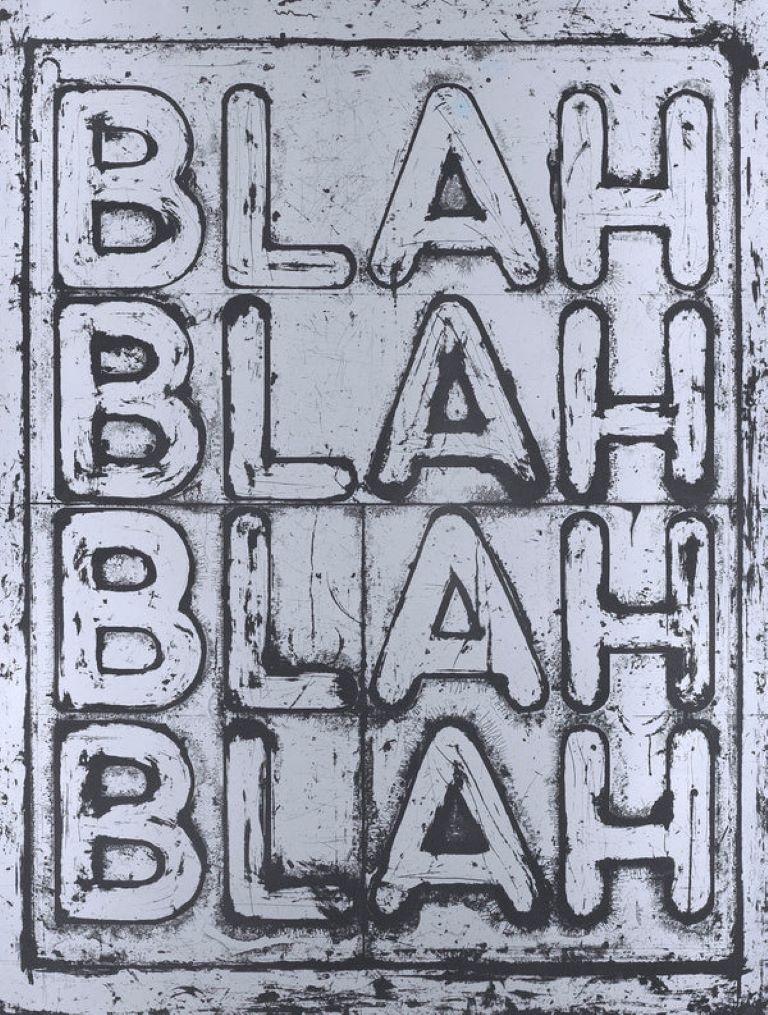 Blah Blah Blah (Inverse) - Print by Mel Bochner
