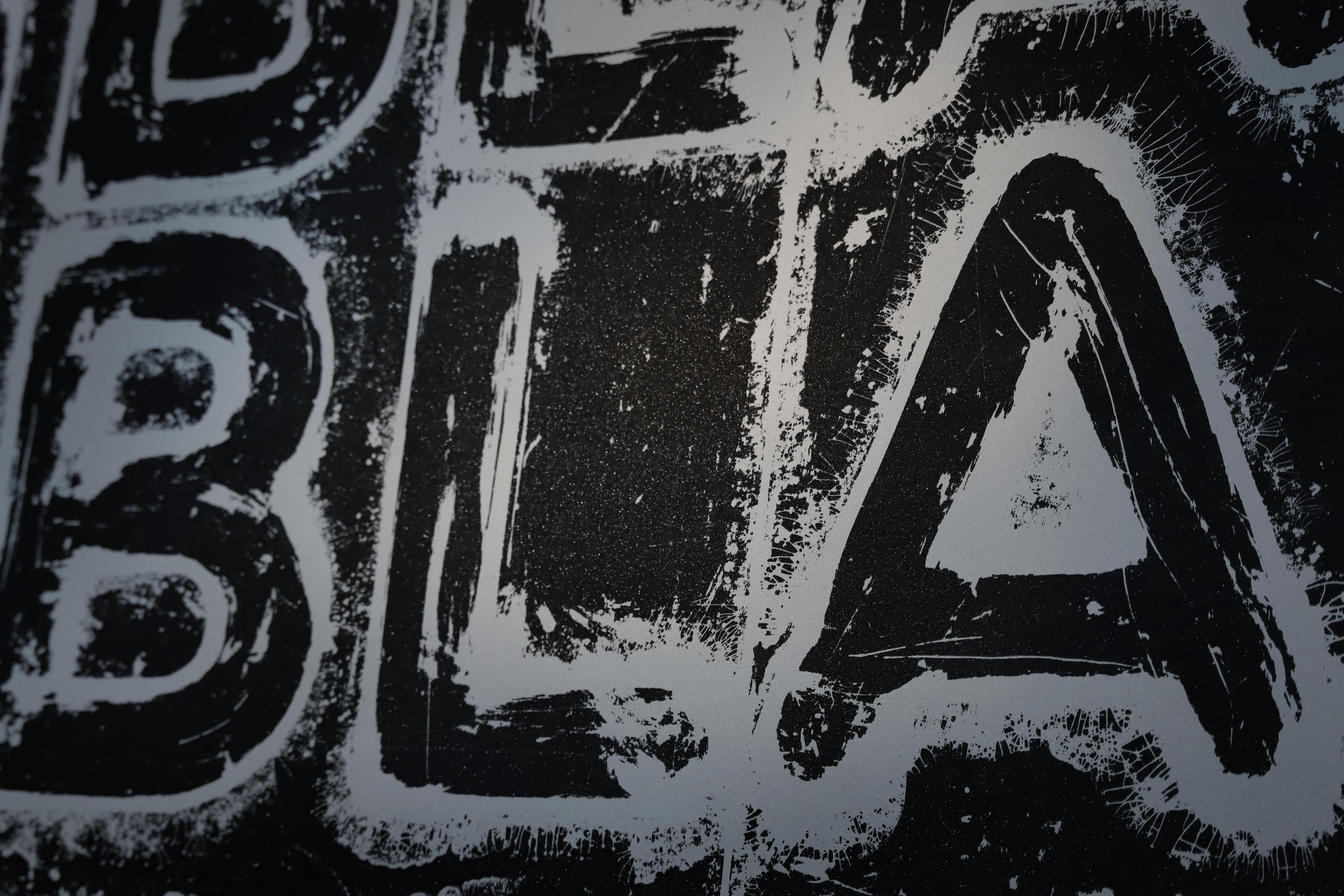 Mel Bochner 'Blah, Blah, Blah' Limited Edition Color-Shifting Screen Print, 2022 For Sale 1