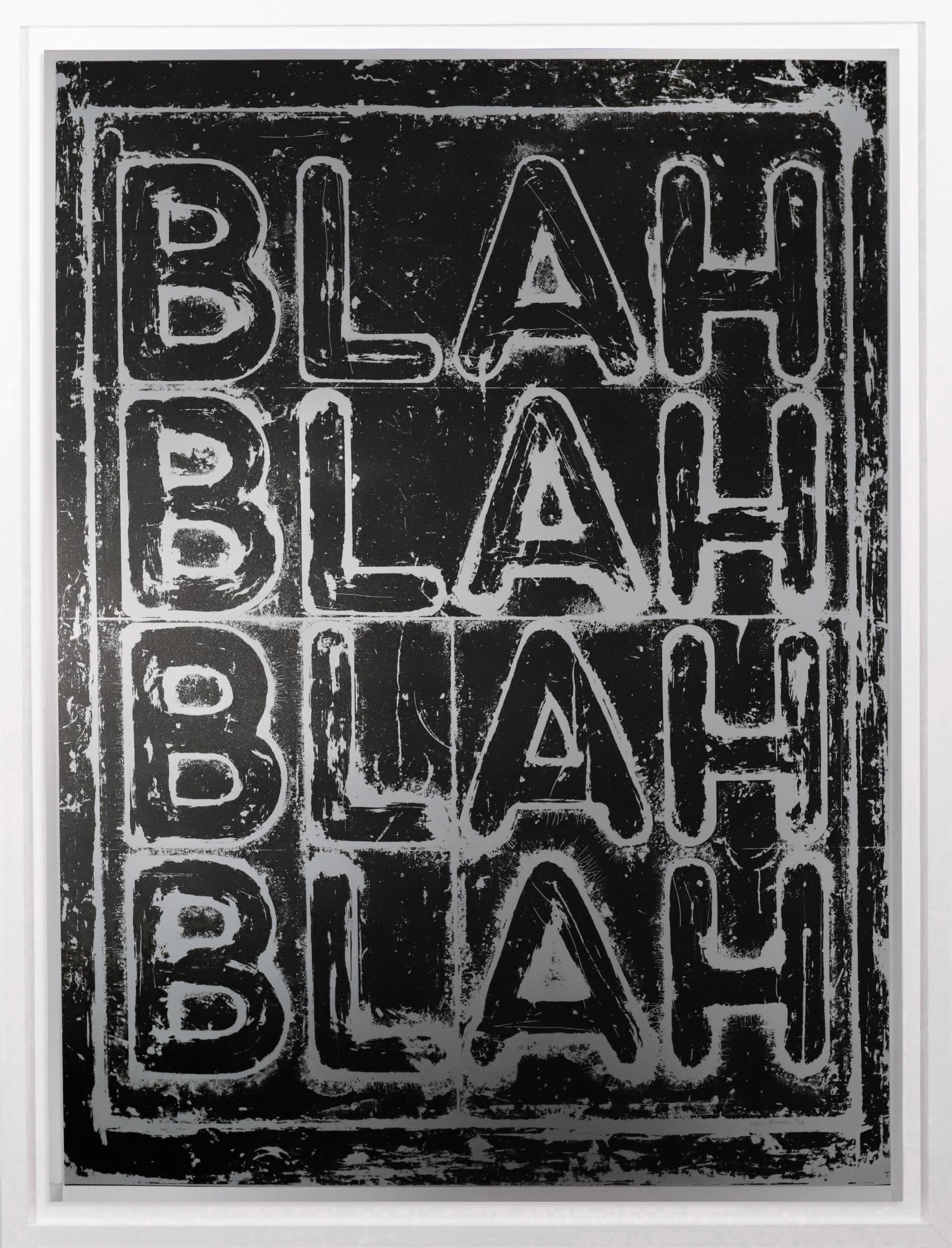 Mel Bochner 'Blah, Blah, Blah' Limited Edition Color-Shifting Screen Print, 2022