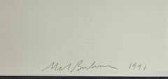 Arte concettuale firmata a mano Mel Bochner Stampa litografica astratta geometrica Ed 30