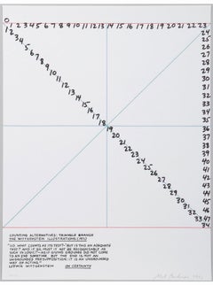 Conceptual Art Hand Signed Mel Bochner Lithograph Print Abstract Geometric Ed 30