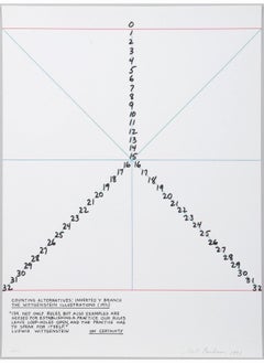Conceptual Art Hand Signed Mel Bochner Lithograph Print Abstract Geometric Ed 30