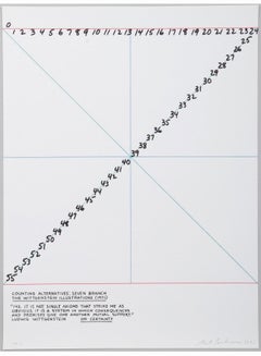 Conceptual Art Hand Signed Mel Bochner Lithograph Print Abstract Geometric Ed 30