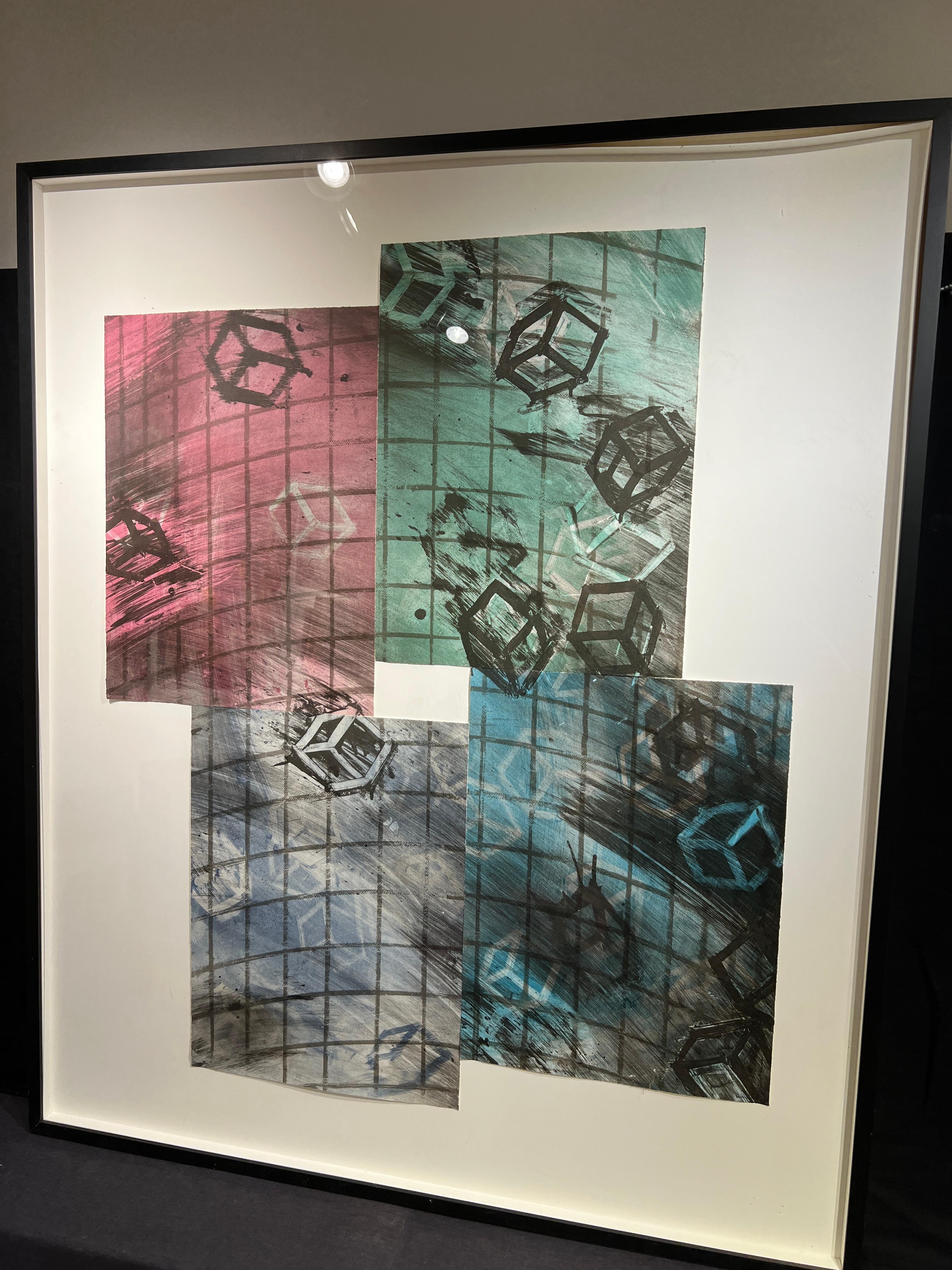 Quatre quatuors Troisième quatuor - Modernisme américain Print par Mel Bochner