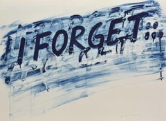 I Forget — Stampa, incisione, acquatinta, arte testuale di Mel Bochner