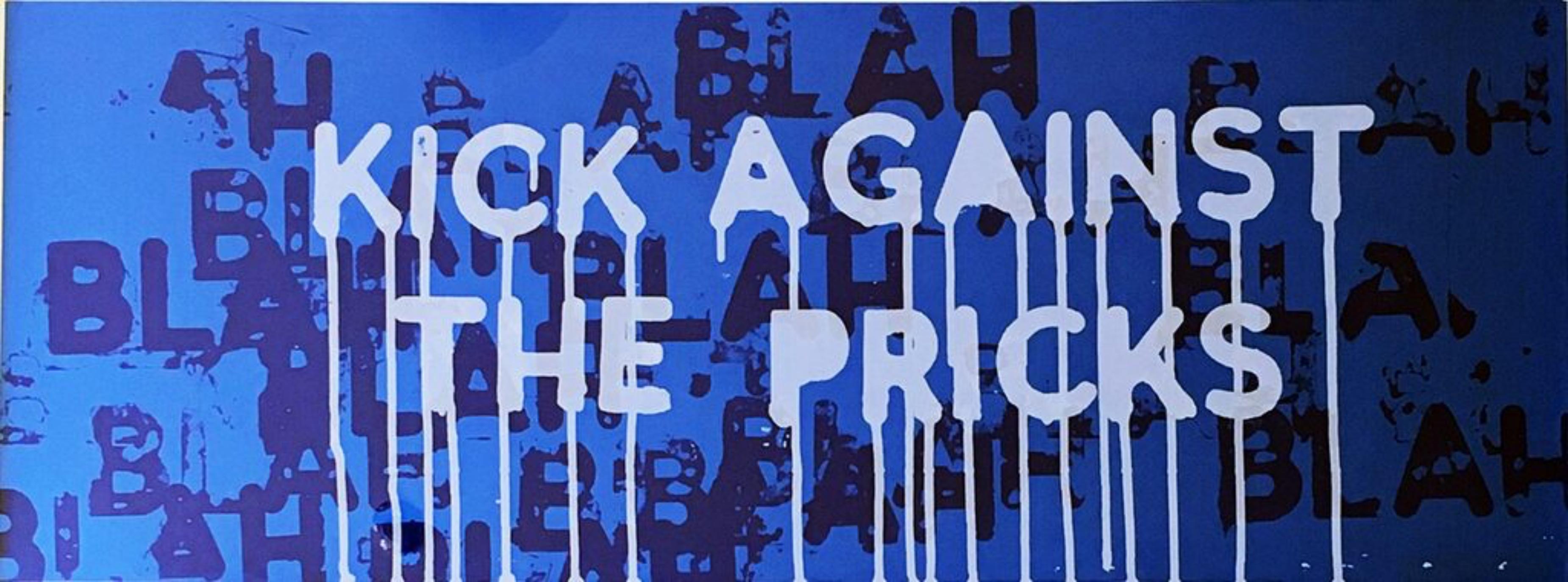 Kick Against the Pricks (Blah, Blah, Blah) Serigrafia pop firmata a mano/N, incorniciata - Print di Mel Bochner