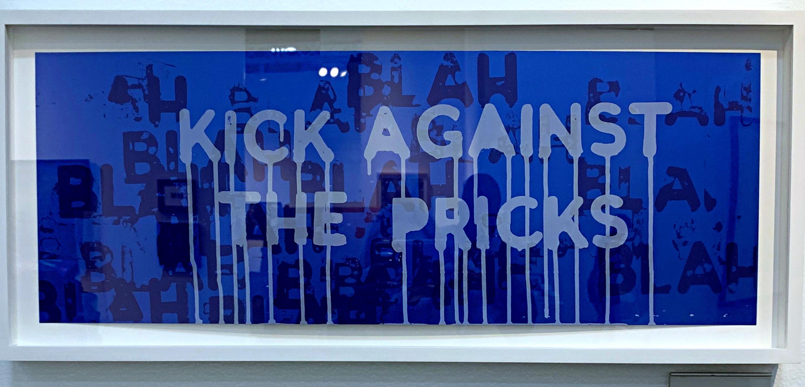 Kick Against the Pricks, Konzeptuell, Pop, Protest, Textkunst, signiert/N - Gerahmt  – Print von Mel Bochner