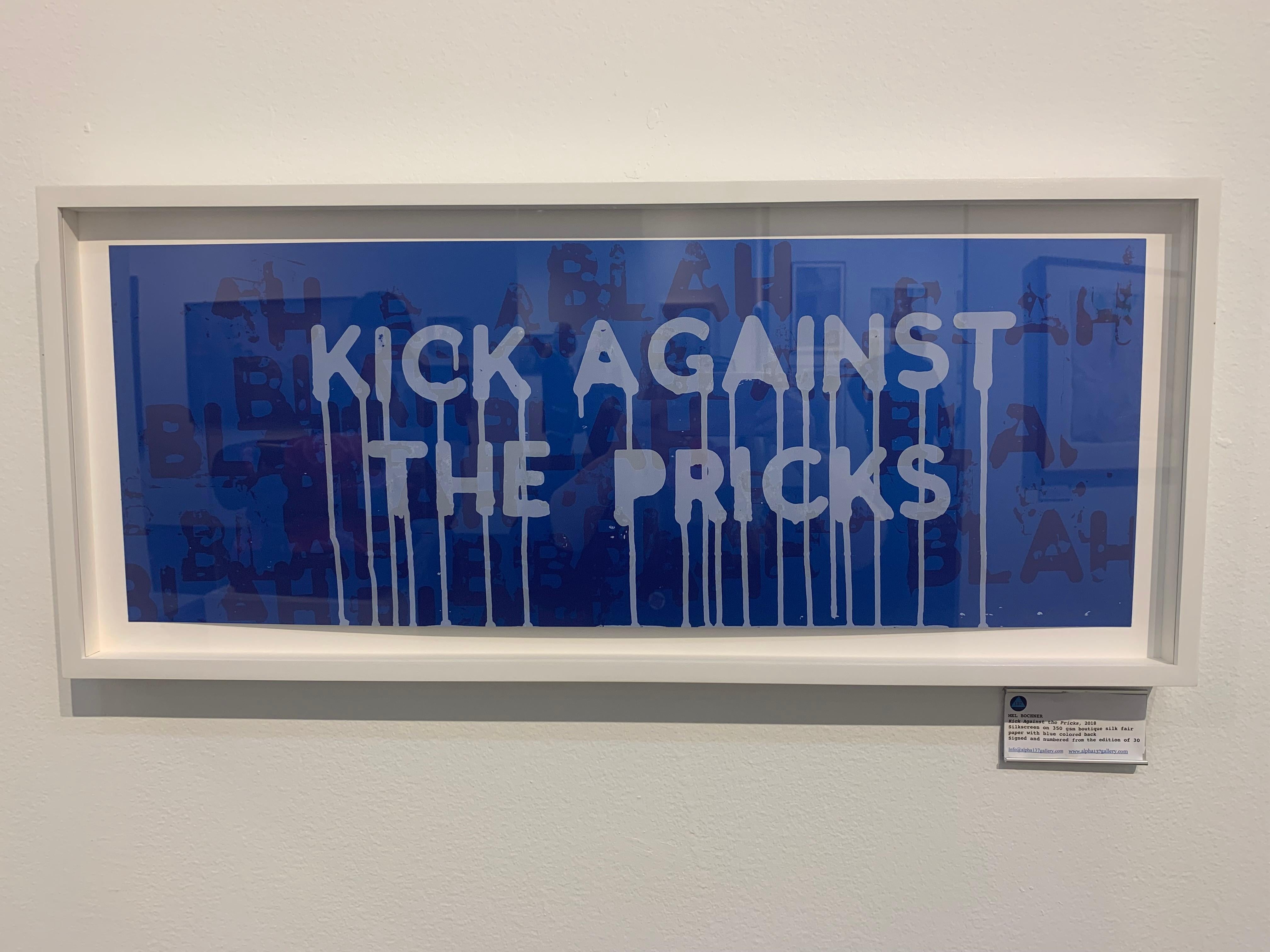 Kick Against the Pricks, conceptuel, Pop, Protest, Text Art, signé/N - encadré  - Conceptuel Print par Mel Bochner