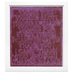 Mel Bochner, 'Thank You' Limited Edition Color Shifting Print, 2021