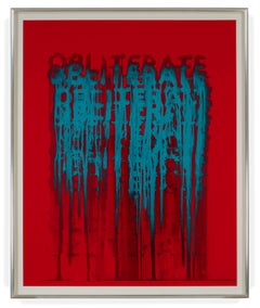 Obliterate, Limited Edition Silkscreen Print by American printmaker Mel Bochner