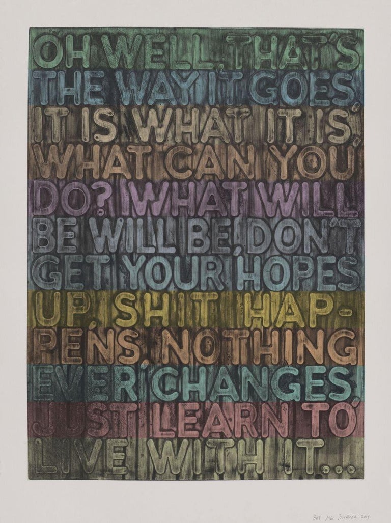 Mel Bochner Abstract Print - Oh Well