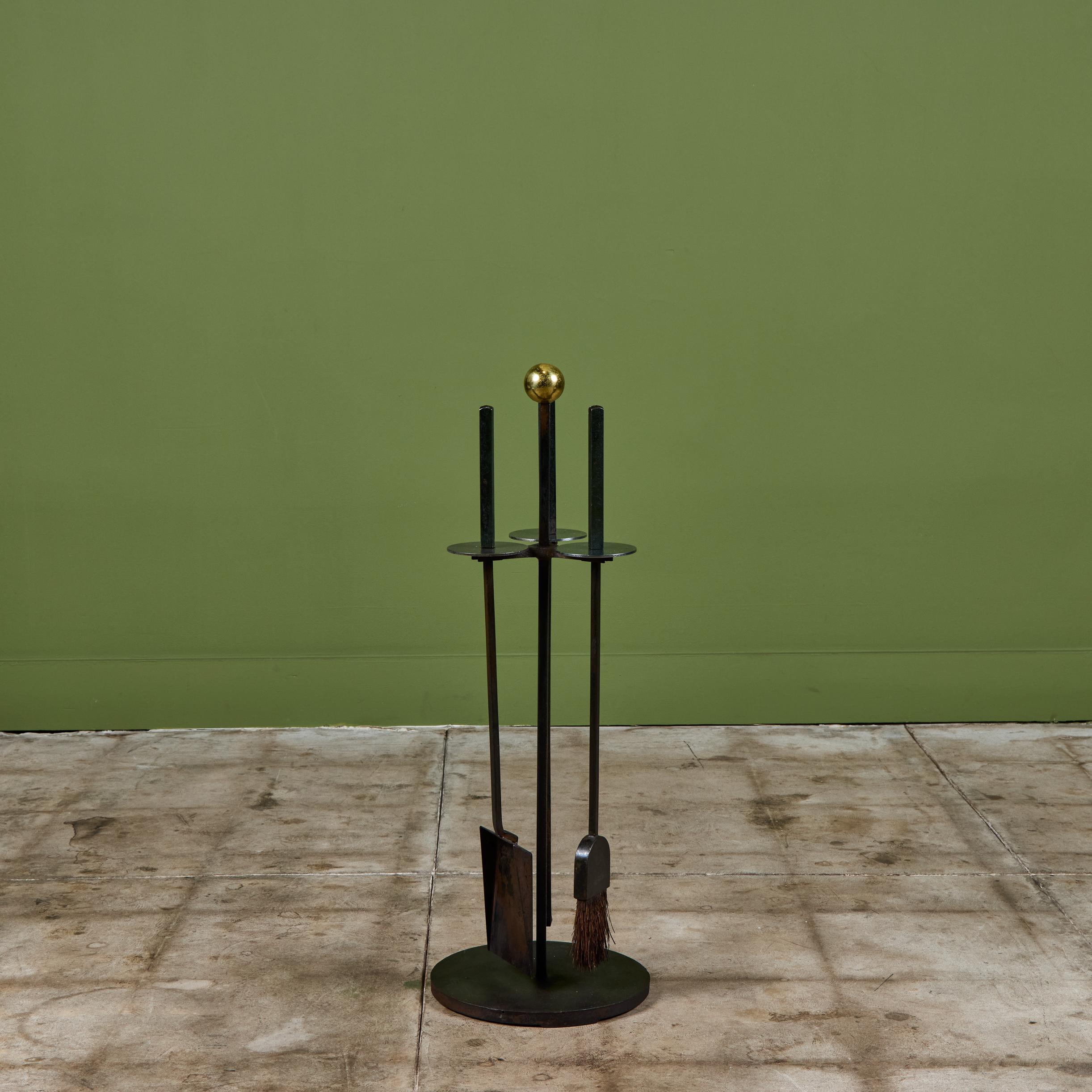 American Mel Bogart Fireplace Tool Set For Sale