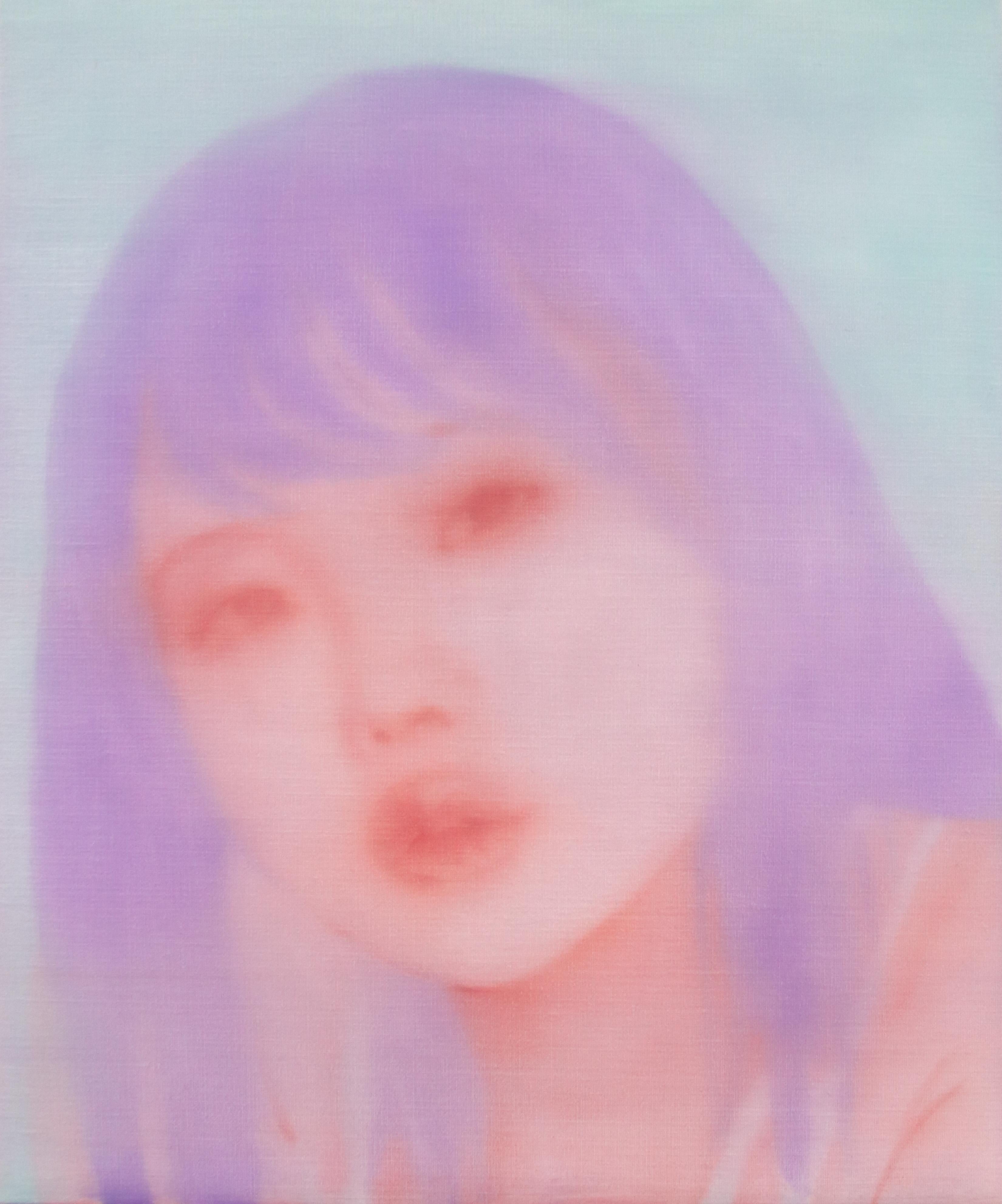 Mel Chan Portrait Painting - Girls Say Hello to Gerhard Richter - Ichika Matsumoto