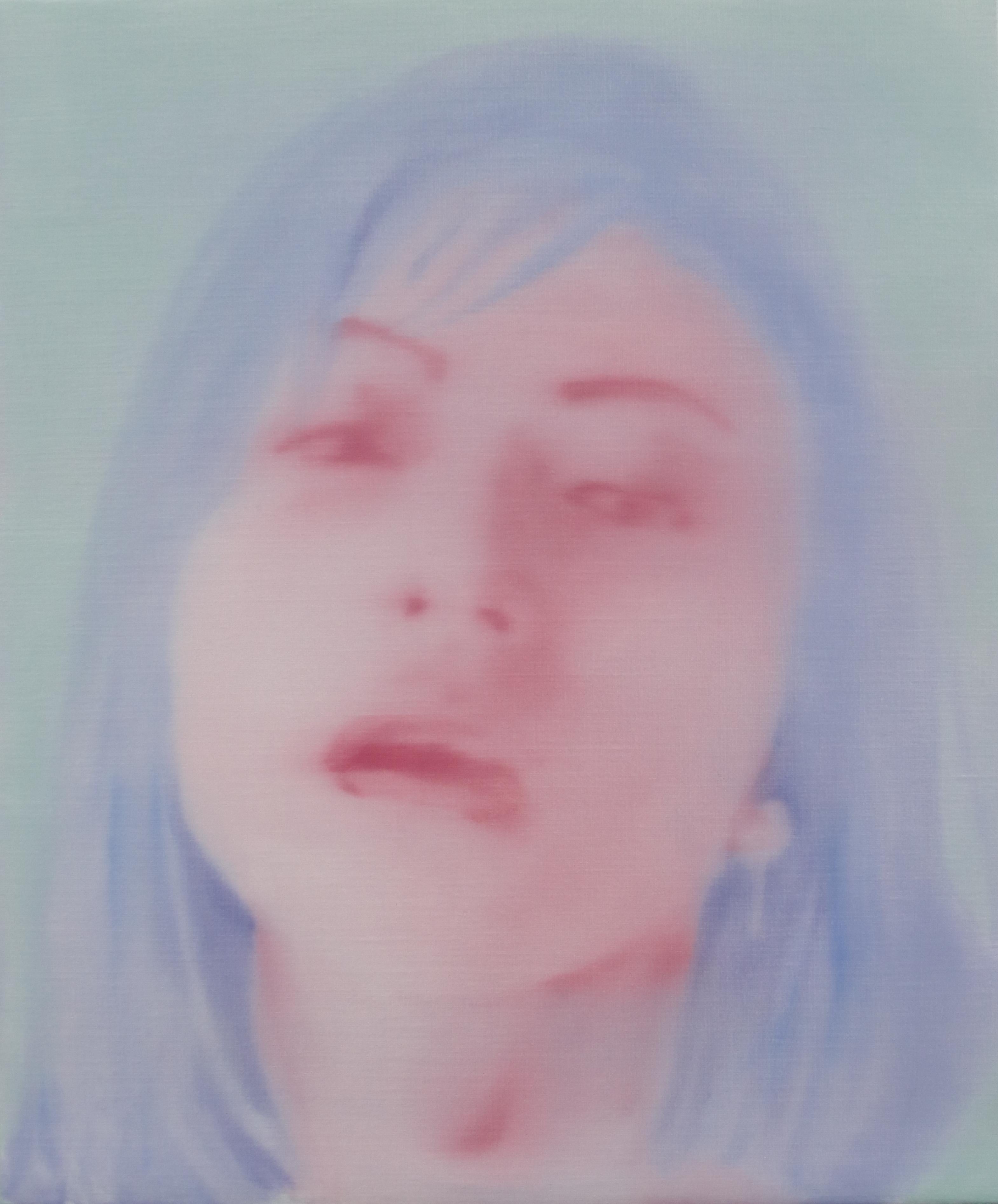 Mel Chan Portrait Painting - Girls Say Hello to Gerhard Richter - Madoka Ozawa