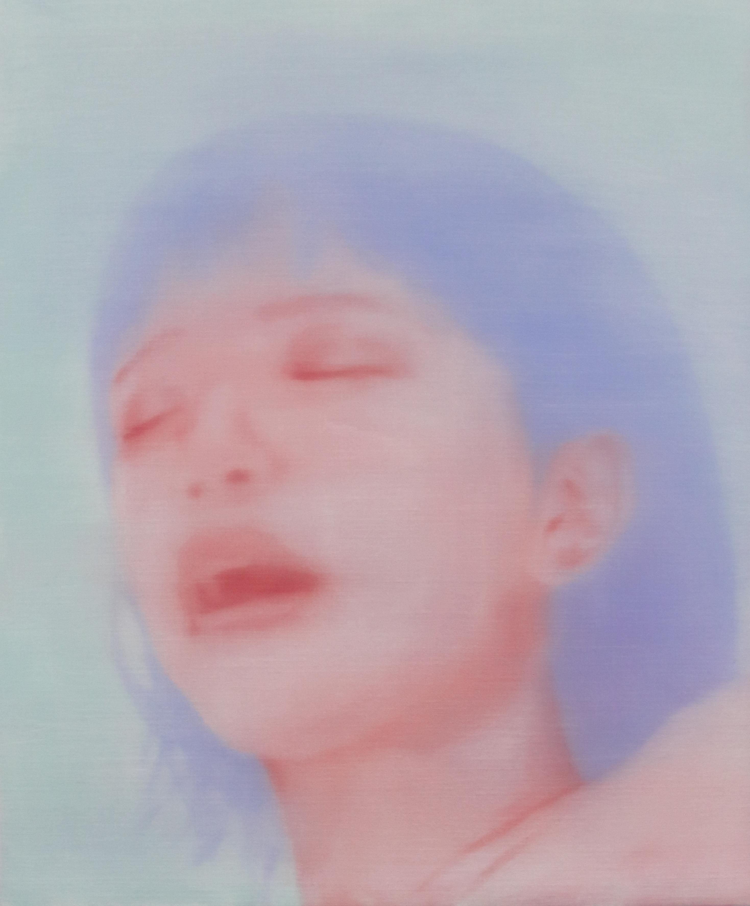 Mel Chan Portrait Painting - Girls Say Hello to Gerhard Richter - Nozomi Ishihara