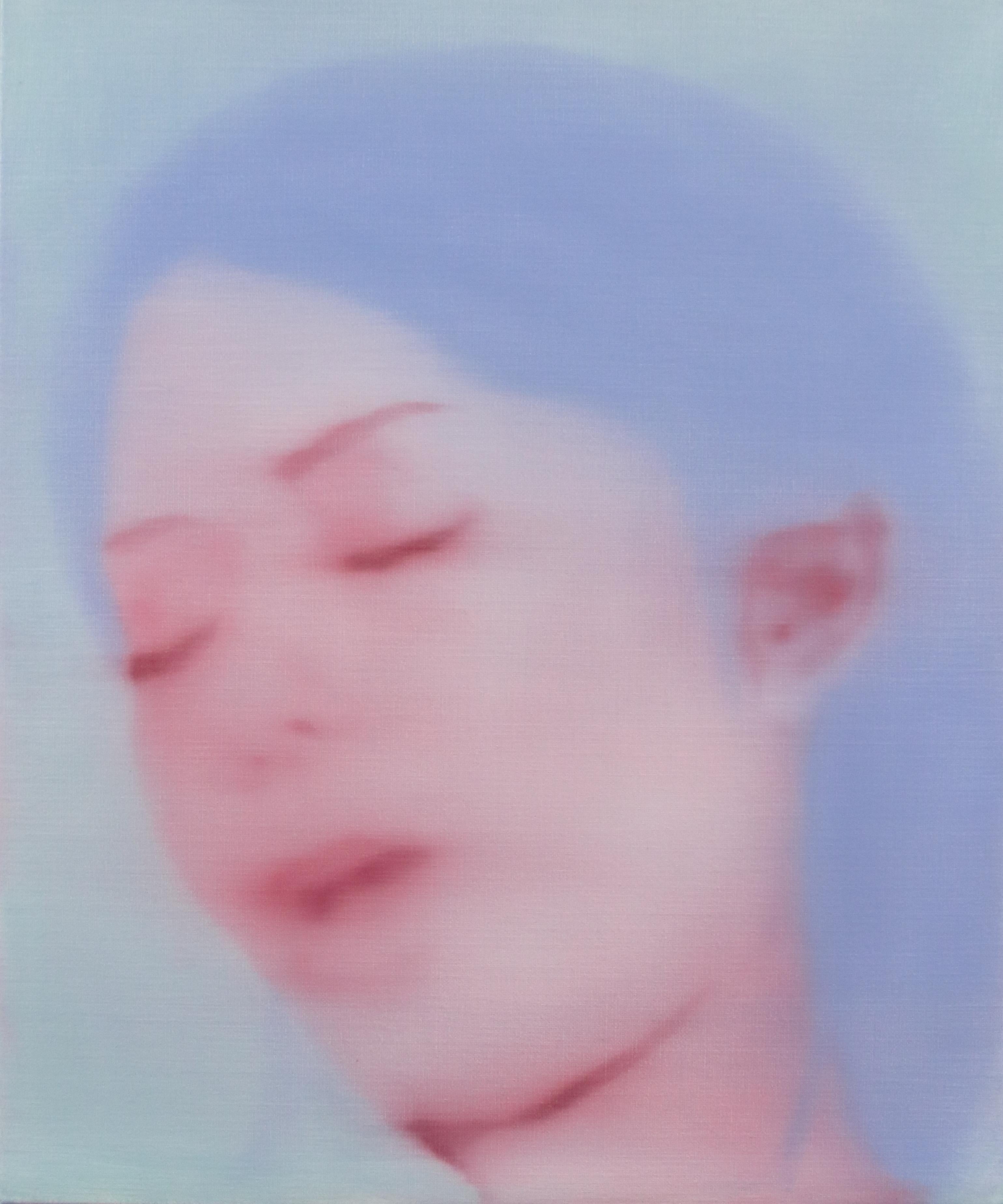 Mel Chan Portrait Painting - Girls Say Hello to Gerhard Richter - Sola Aoi