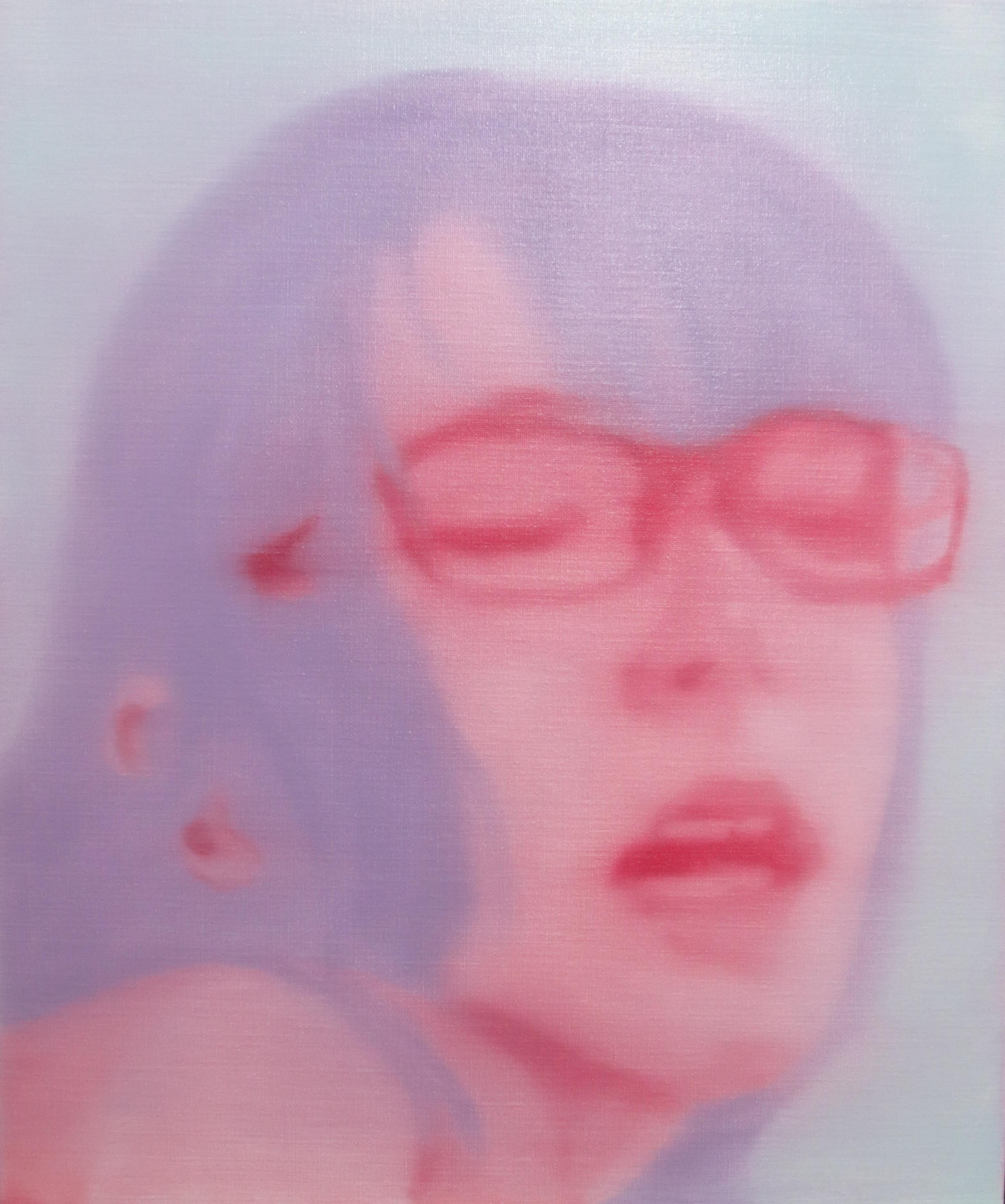 Mel Chan Portrait Painting - Girls Say Hello to Gerhard Richter - Yui Hatano