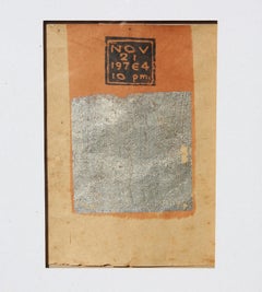 Abstrakte:: handgeprägte:: abstrakte:: abstrakte Kunstöffnung nach Partyinvitation der Künstlerin Mel Chin