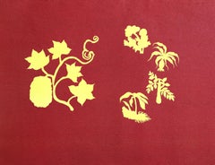 Bandiera della rivoluzione agricola, stampa xilografica concettuale di Mel Chin