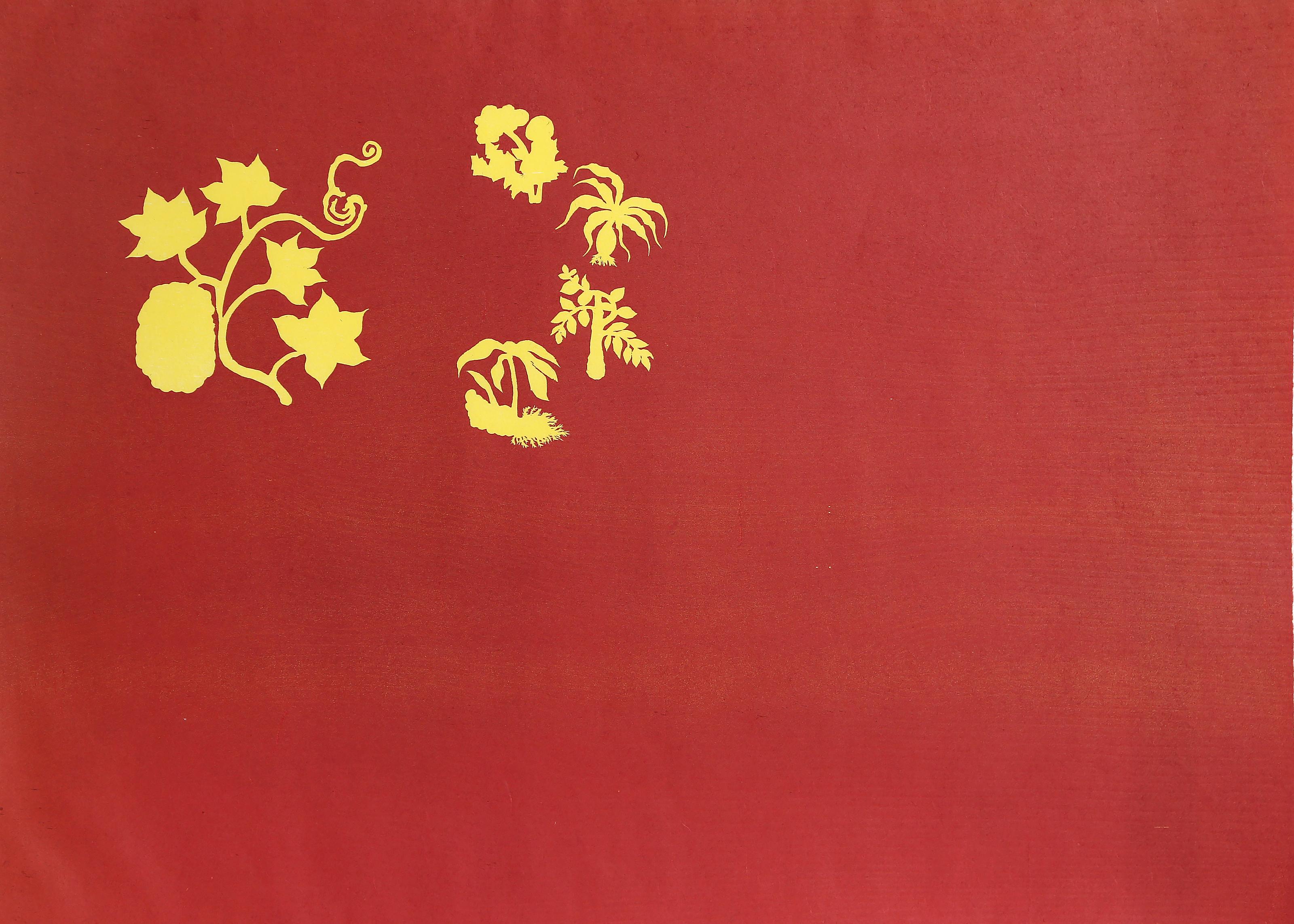 Flag of the Agricultural Revolution, Conceptual Woodcut Print by Mel Chin