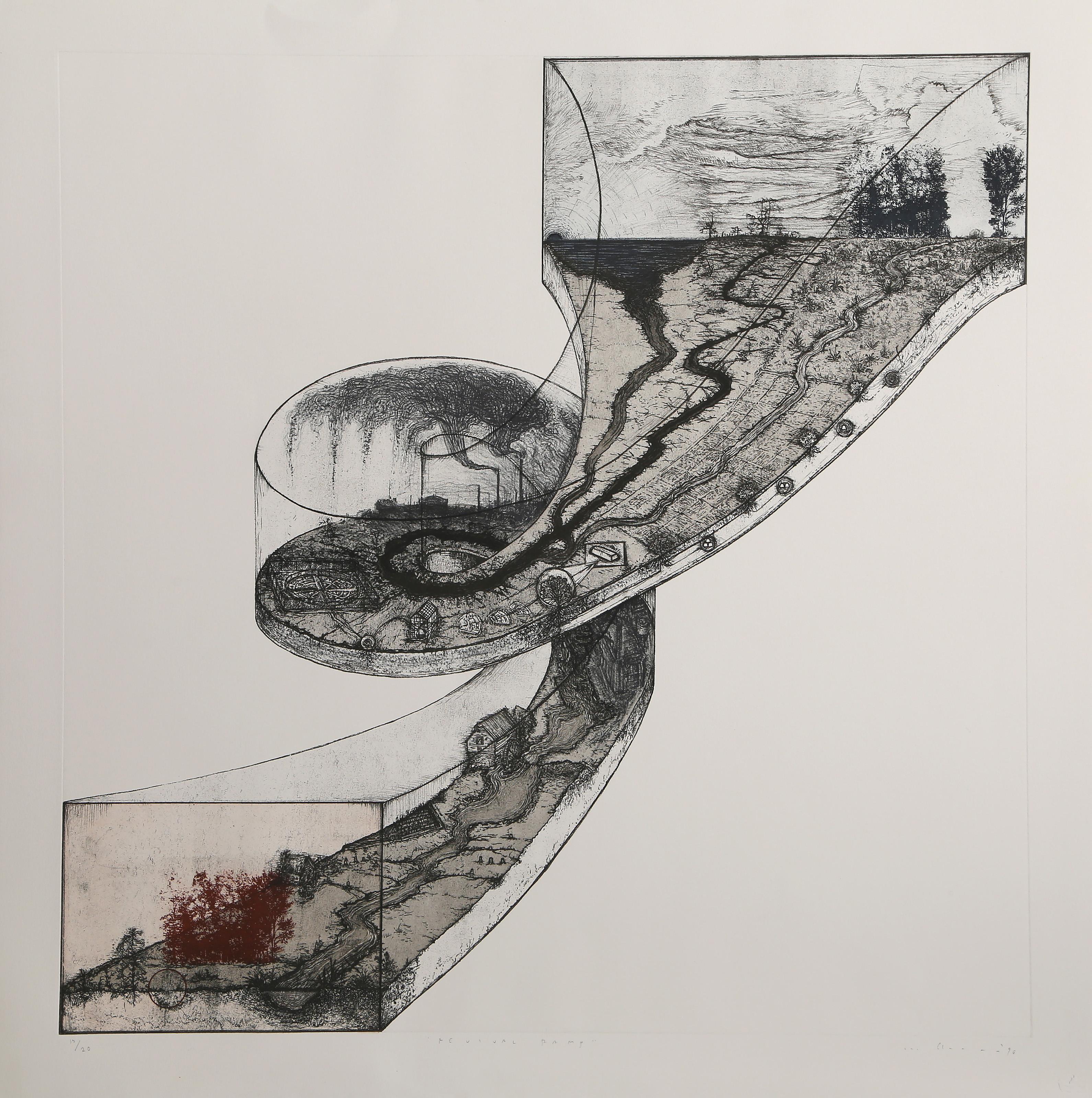 Revival Ramp, Conceptual Mixed Media Print by Mel Chin